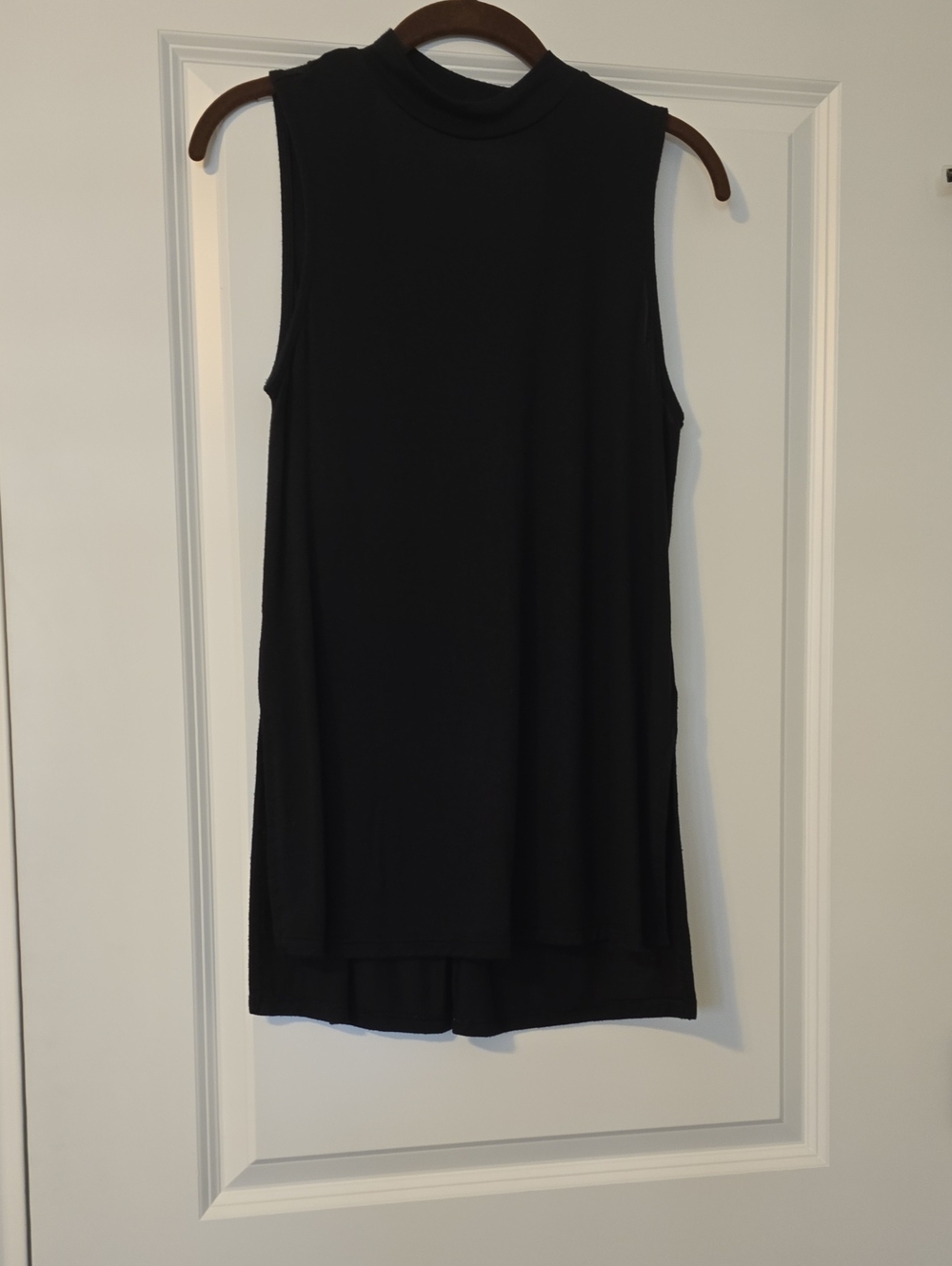 Express Black Sleeveless Mock Neck Tank/Tunic Top